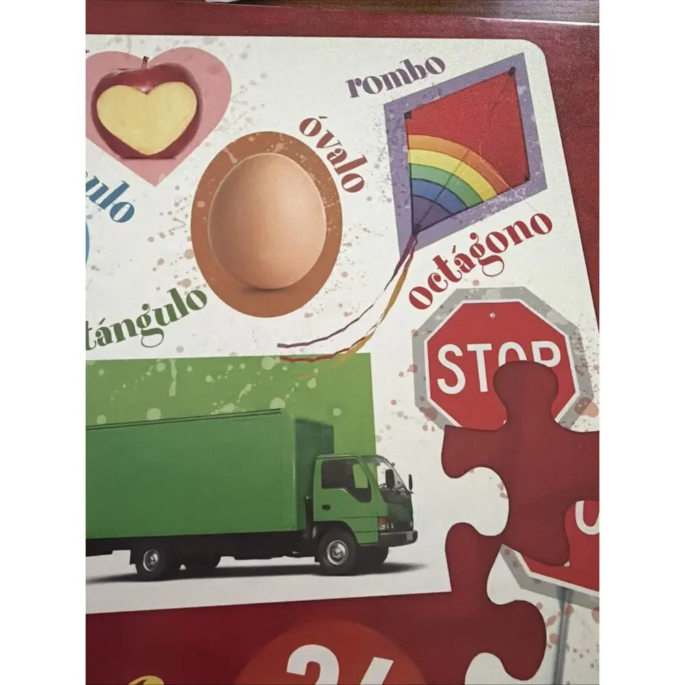 New Kaplan Early Learning Las Formas Floor Puzzle Jumbo 24 Spanish Ages 3 Up